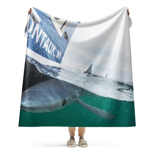 Blue Shark Sherpa Blanket