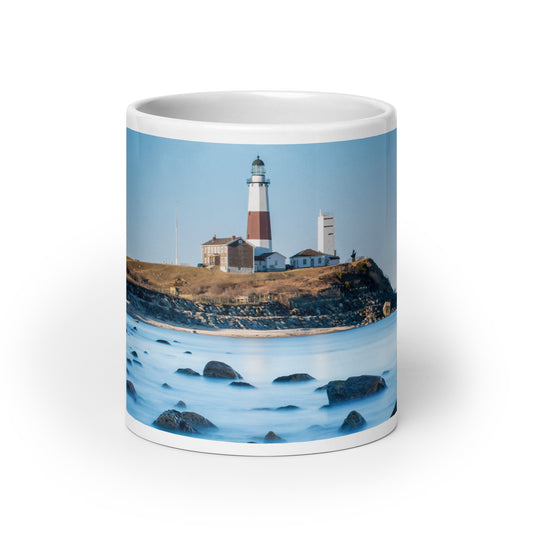 Light Blue Lighthouse Mug